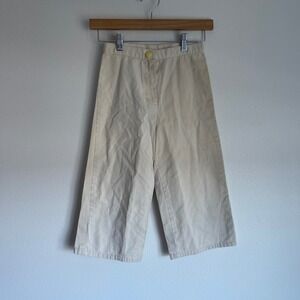 Vintage Girls‎ Copper Key Wide Leg Sunflower Button Khakis